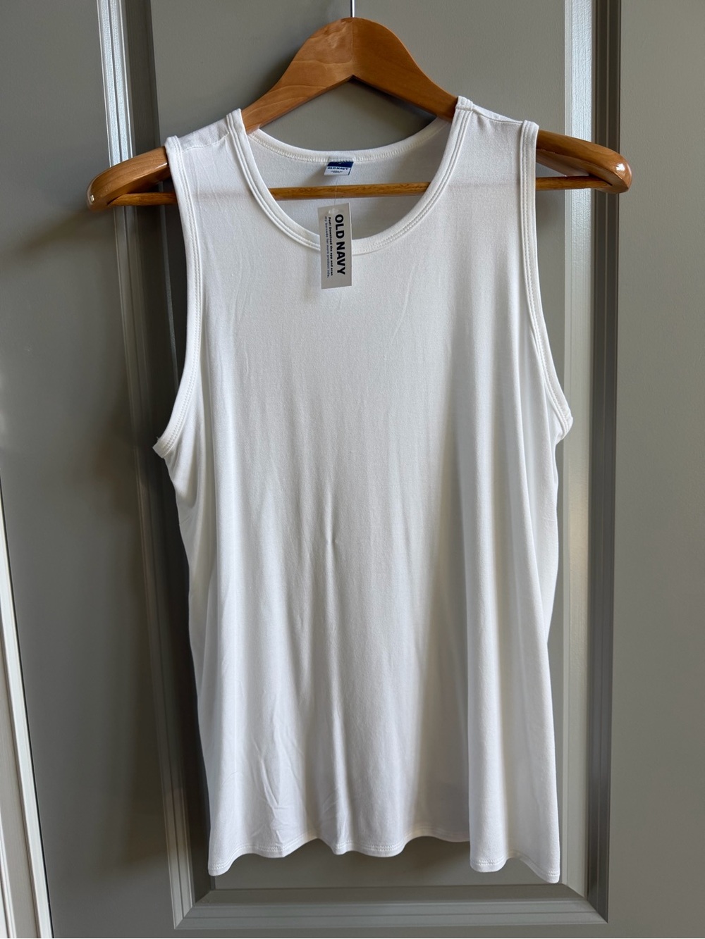 Old Navy Luxe White Crew Neck Tank
